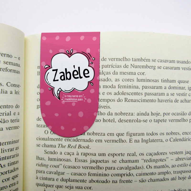 marcador de livro magnético – “O meu nome em Madeirense Puro®”(Elas)
