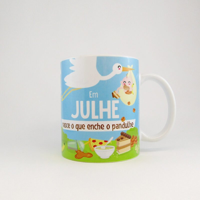 caneca - "Em Julhe nasce o ..."