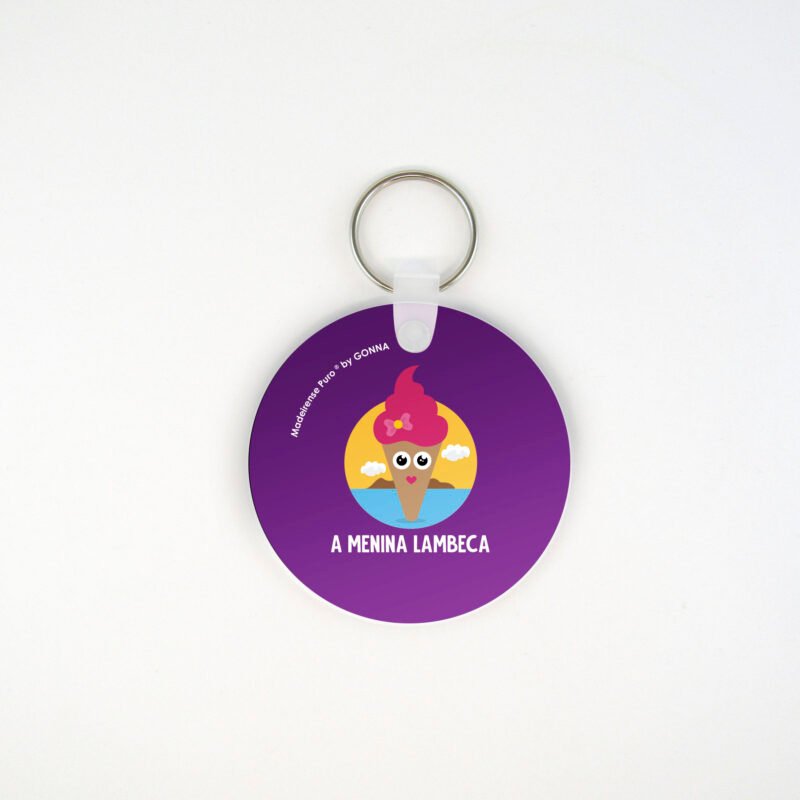 Chaveiro - “A Menina Lambeca” (circular)