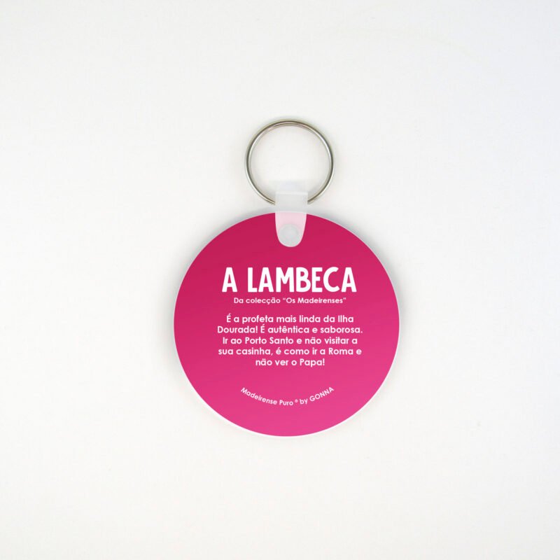 Chaveiro - “A Menina Lambeca” (circular)