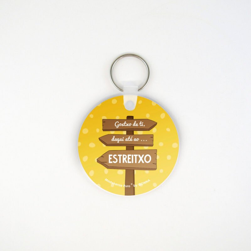 Chaveiro “…daqui até ao Estreitxo!” (circular)