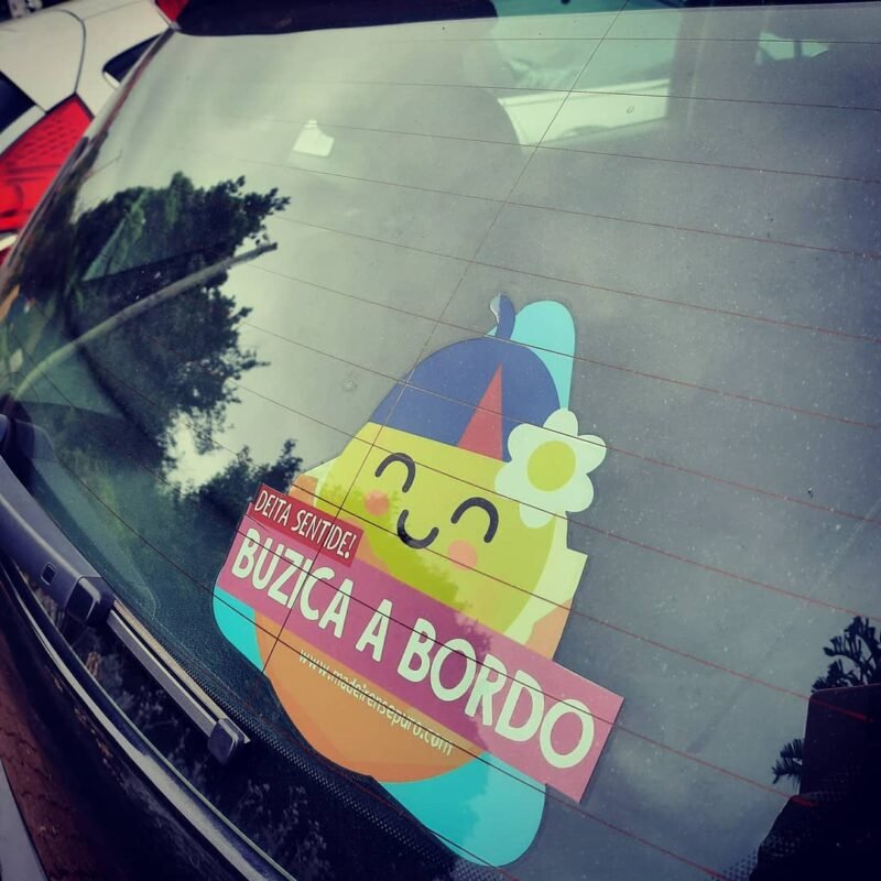 Autocolante para carro "Buzicos a bordo"