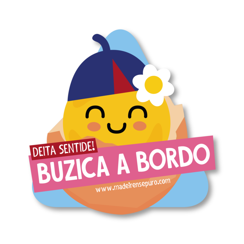 Autocolante para carro "Buzicos a bordo"