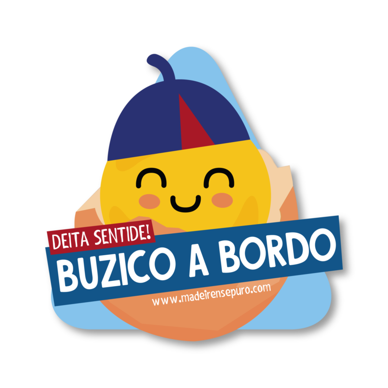 Autocolante para carro "Buzicos a bordo"